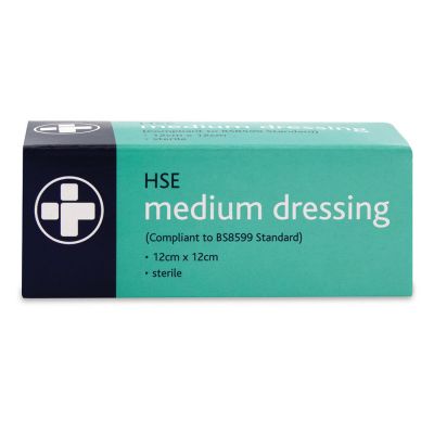 HSE dressings medium 12cm x 12cm boxed