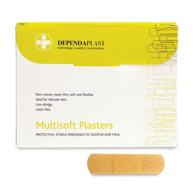 Dependaplast Multisoft Plasters 7.5cm x 2.5cm Box 100