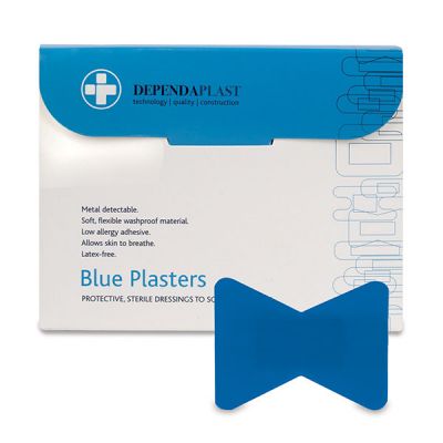 Dependaplast Fingertip Blue Plasters Box 50