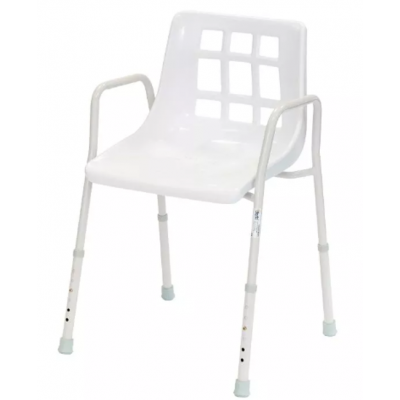 Stationary shower chair height adjustable 
