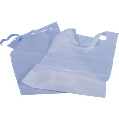 Disposable Bibs Adult with Neck Ties x 150