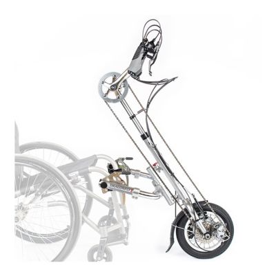 Dragonfly 2 manual wheelchair handcycle attachment