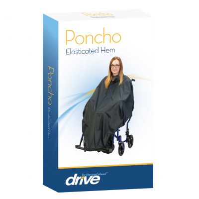 Poncho with elasticated hem