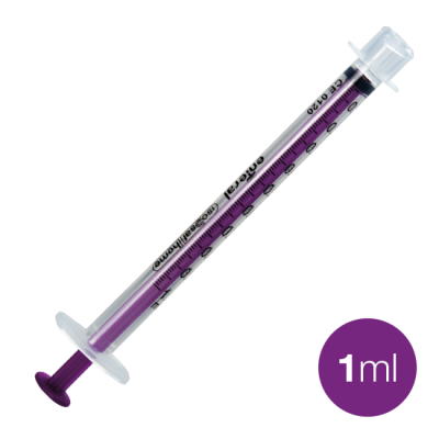 ENFIT 1 ml Oral Enteral Reusable Syringes x 100