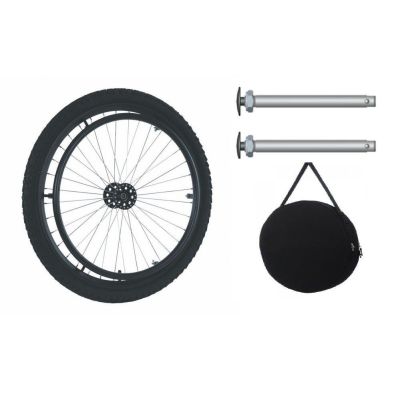 Mountain Bike wheels, quick release axles and carry bag package