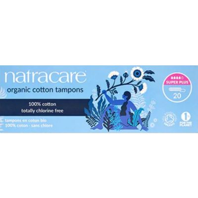 Natracare Tampon Non Applicator Organic Super Plus Pack 20