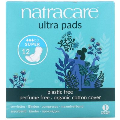 Natracare Ultra Period Pads With Wings Super Pack 12