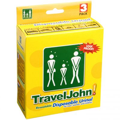 TravelJohn Unisex Disposable Urinal Pack of 3