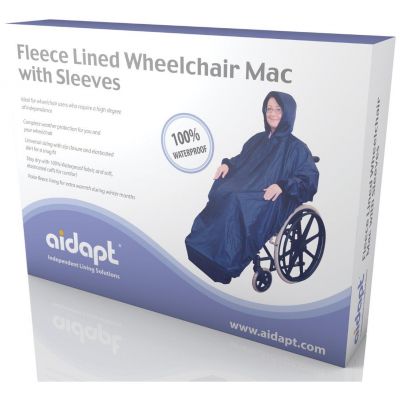 Fleece Lined Wheelchair Mac with Sleeves