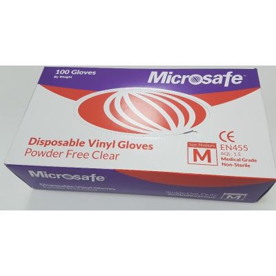 Microsafe Vinyl Powder Free Gloves Pack 100