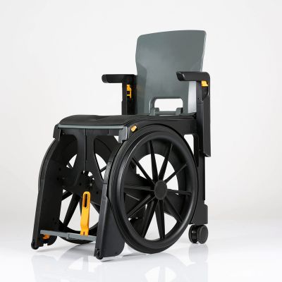 Seatara Wheelable Folding Travel Shower Chair Commode