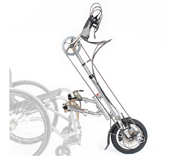 Wheelchair handbike attachment - New generation Dragonfly 2