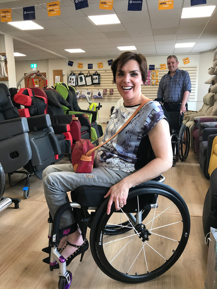 RGK Tiga wheelchair collected by lovely customer Maria