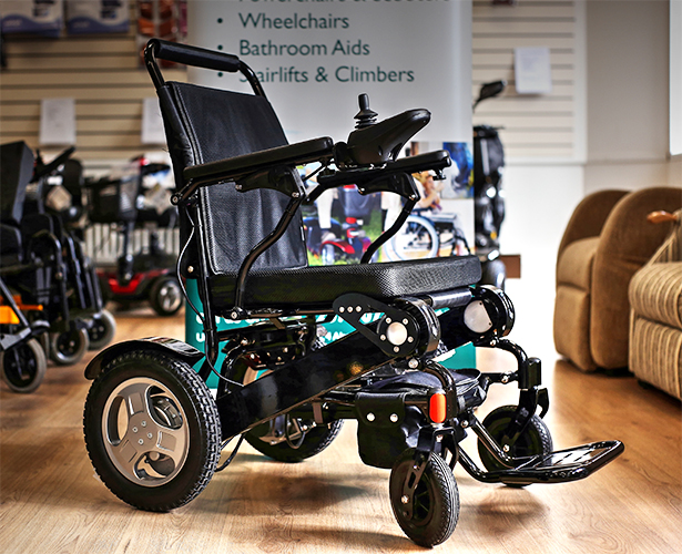 Folding electric wheelchairs, Edinburgh John Preston Healthcare