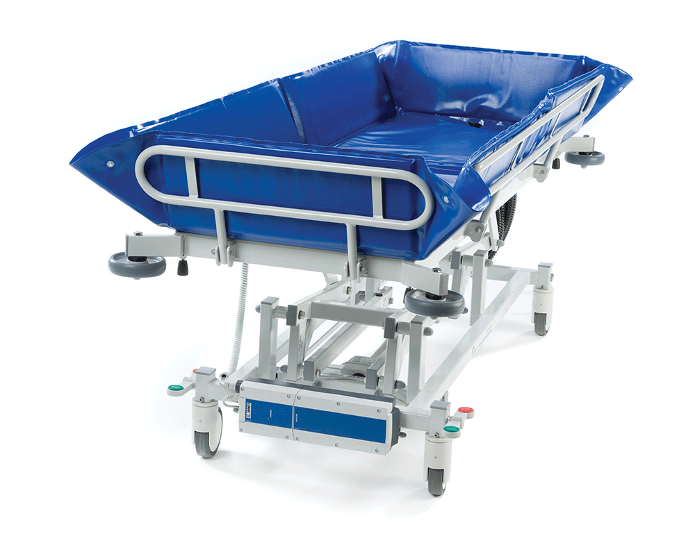 New Shower Trolley range including Paediatric Shower Trolley with both Electric and Hydraulic controls
