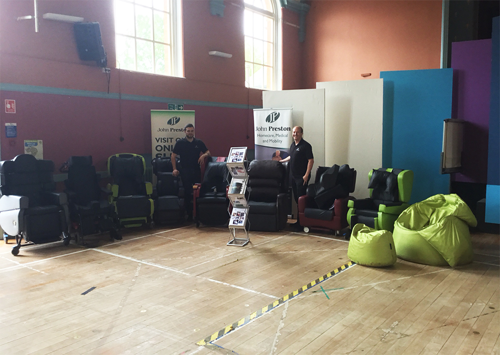 Careflex specialist seating at the Belfast Trust seating awareness day