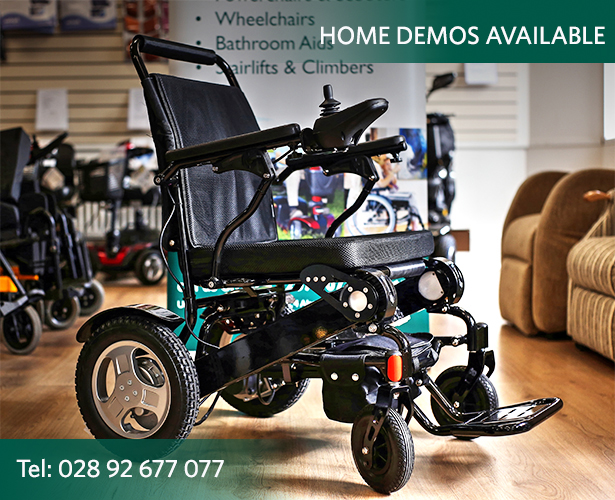 Folding electric wheelchairs, England - test drive at home