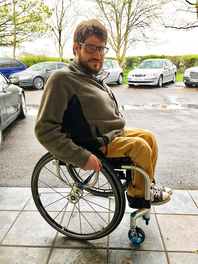 Andy Ryan takes delivery of his new RGK Tiga wheelchair