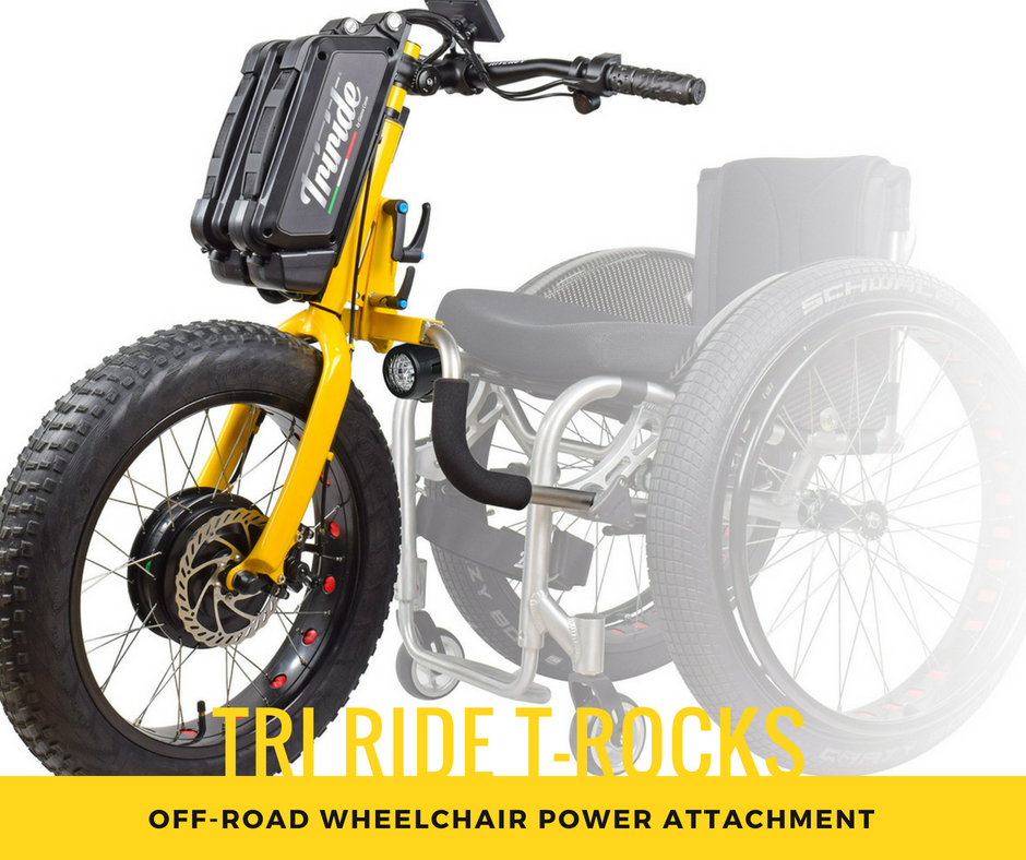 Triride T-Rocks Off-Road electric wheelchair power attachment now available