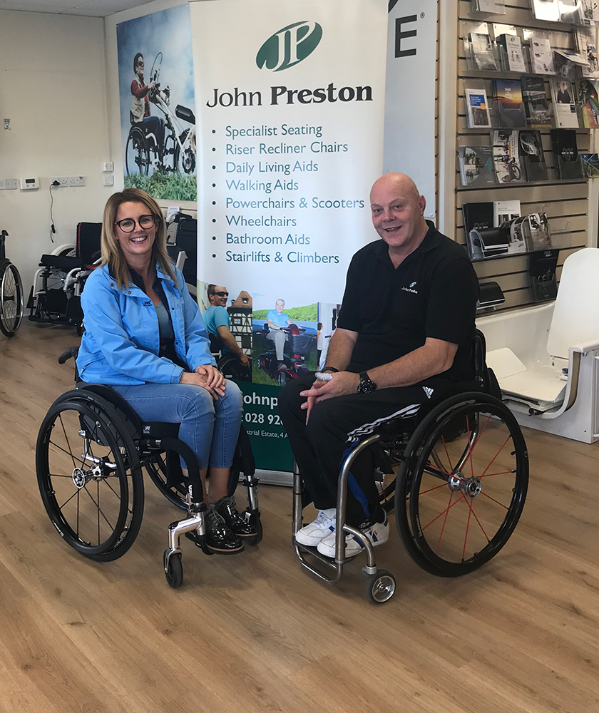 Julie Wilson collects her new RGK Tiga wheelchair