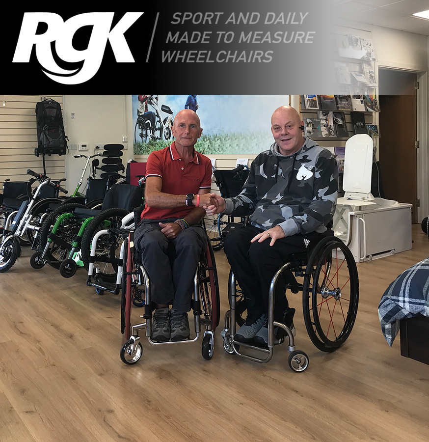 RGK Octane Sub 4 Wheelchair collected by happy customer Alan Askin
