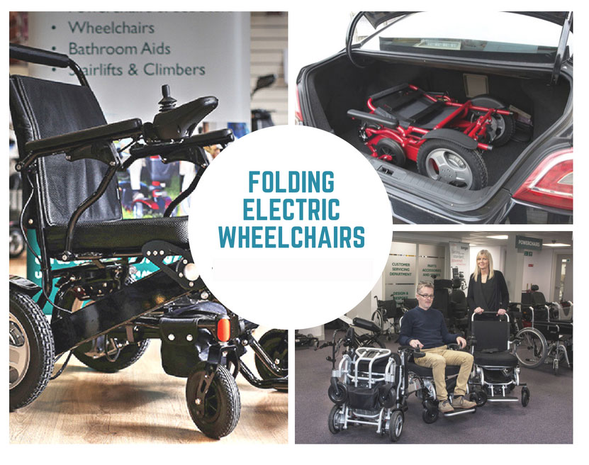 Folding electric wheelchairs for car boots