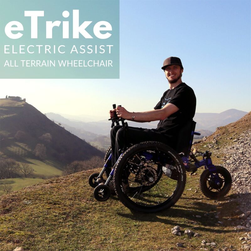 eTrike electric assist all terrain wheelchair now available - Book your free demo