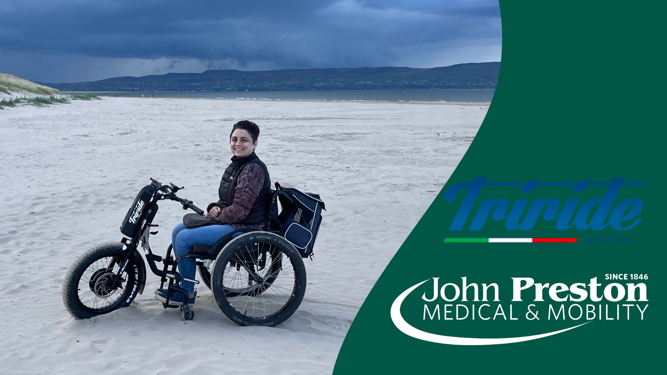 Sophie rocks her new TriRide T-Rocks - Wheelchair Power Attachments