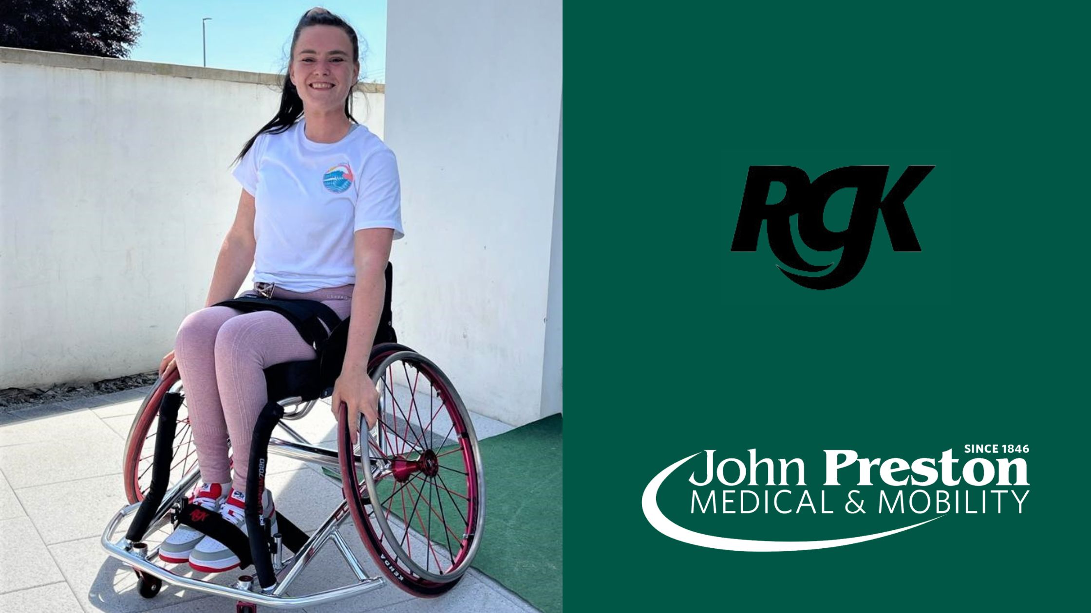 Natalie with her new RGK Elite Basketball Wheelchair 