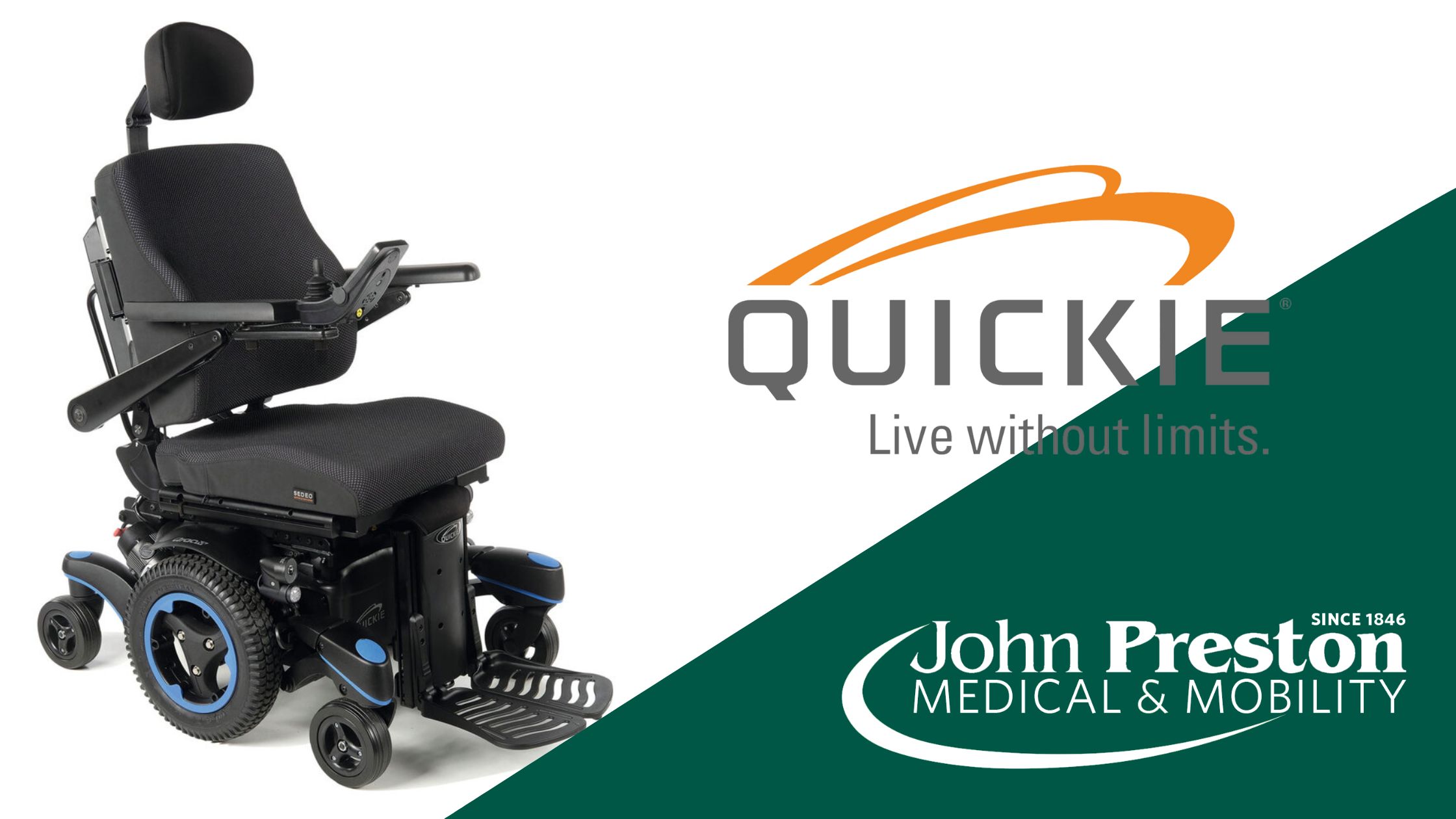 Craig's new custom configured Quickie Q700 M powerchair - Motability Northern Ireland
