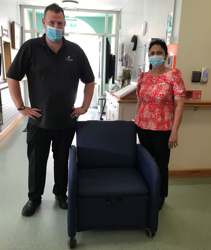 Careflex Overnight Chair donated to St Mary’s hospital in Drogheda