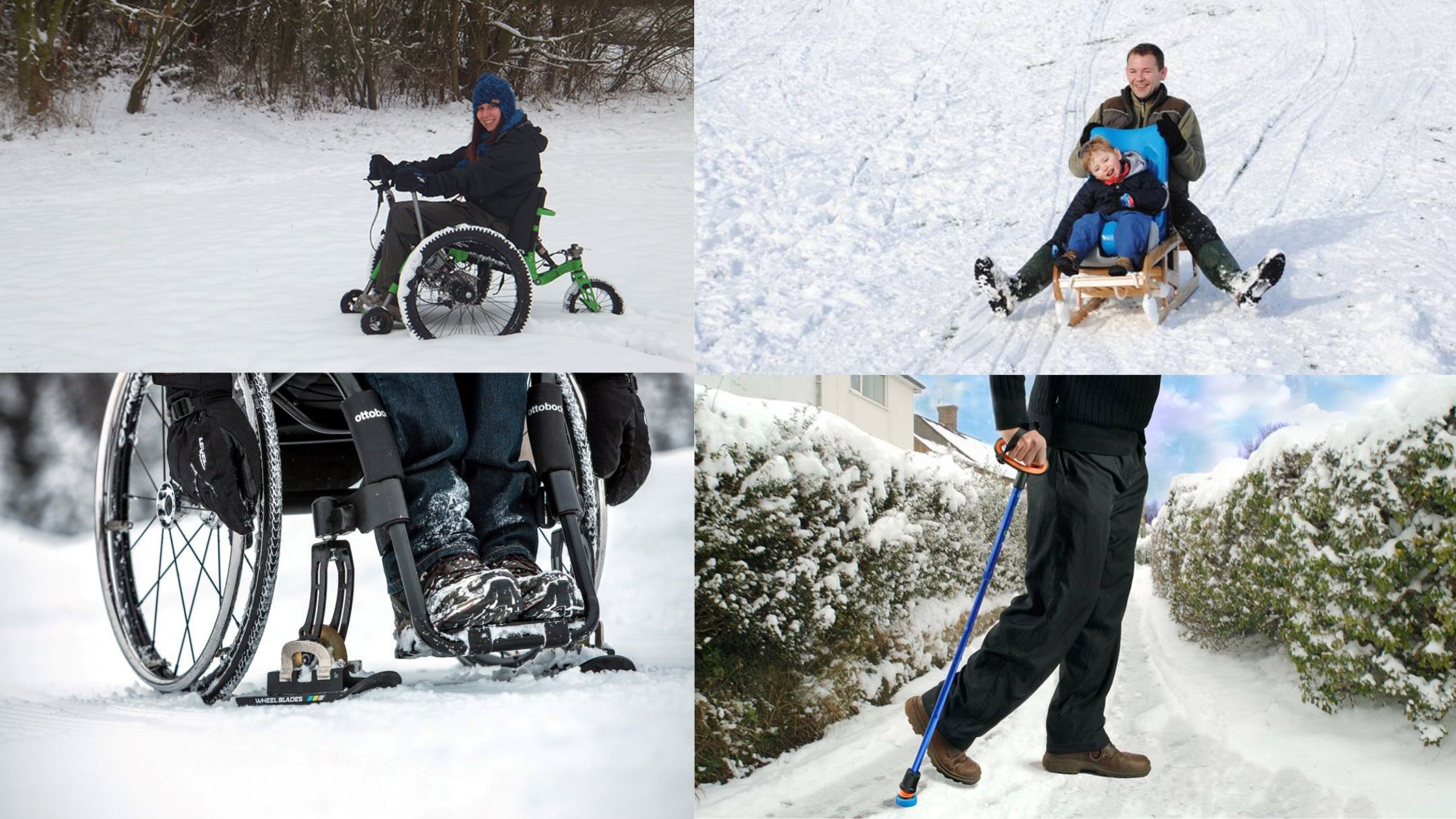Embrace The Winter Weather - Snow wheelchairs, Rain Canopy, Special Needs Sledge